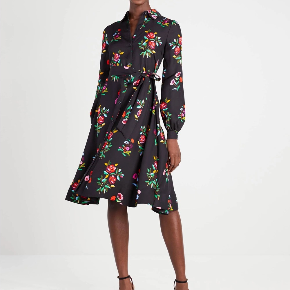 Kate Spade Floral Black Dress NWT